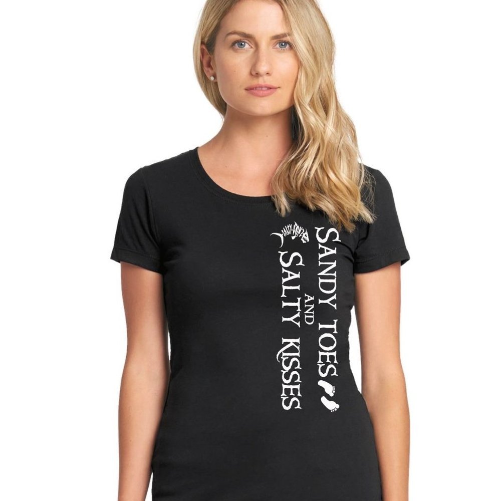 Sandy Toes Salty Bonz Scoop Neck Tee